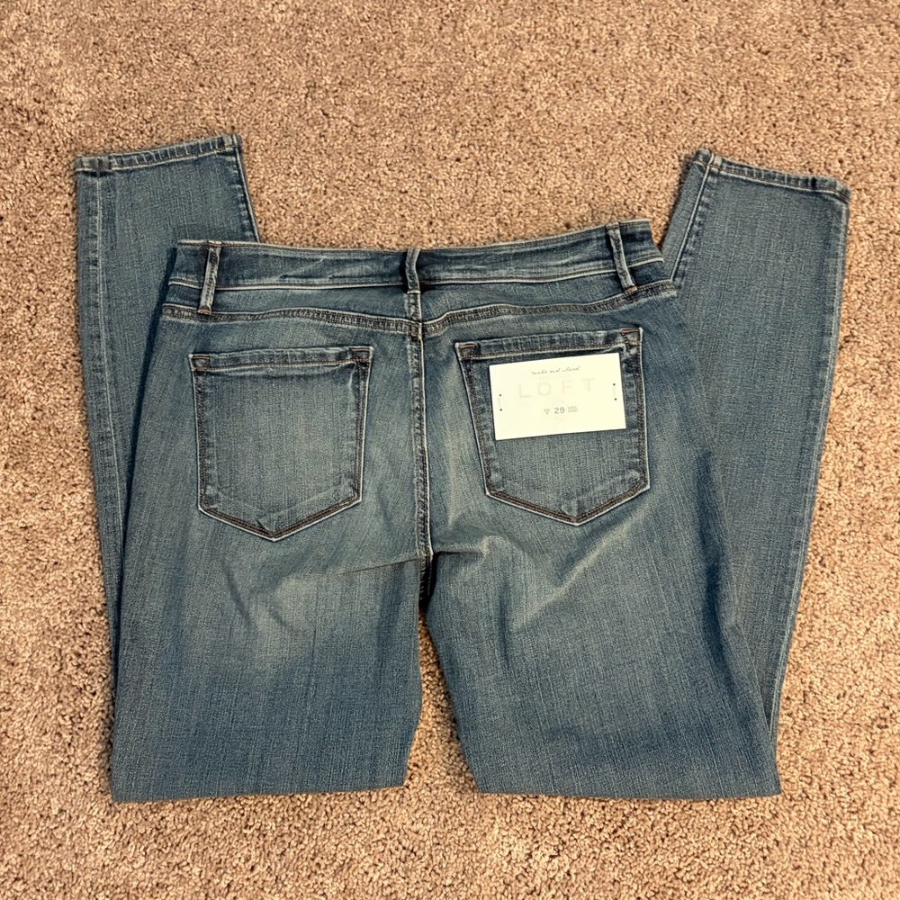 LOFT Classic Blue Skinny Jeans - Curvy